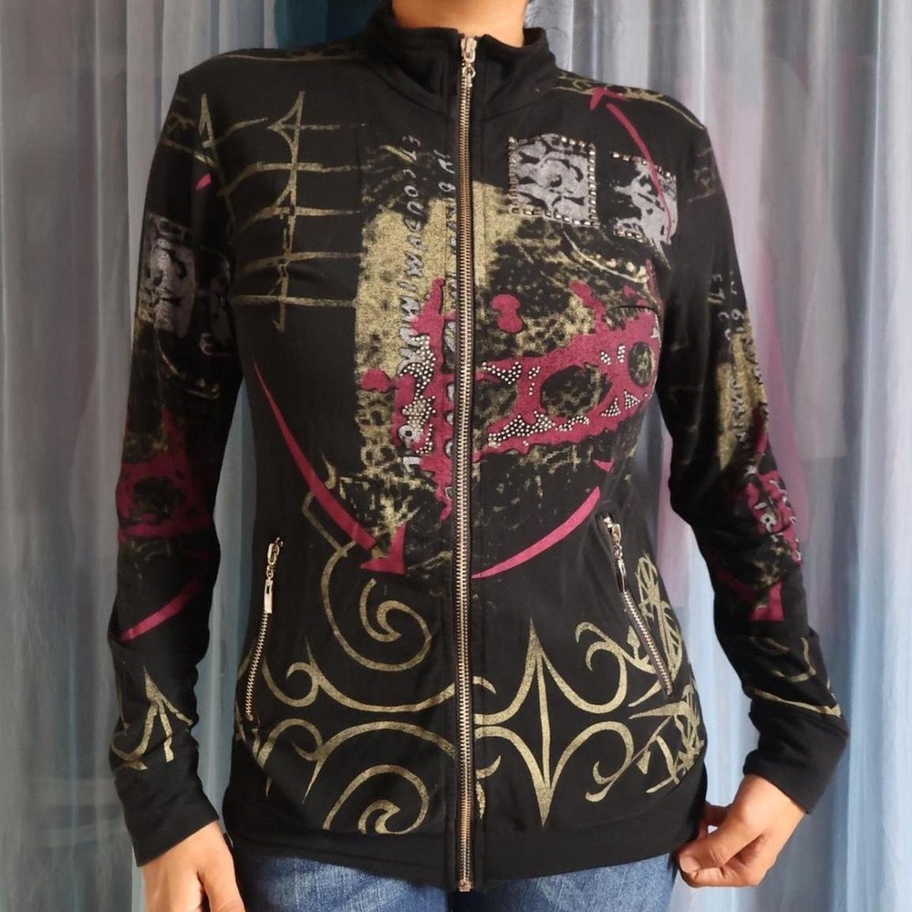Graphic Zip-Up Jacket